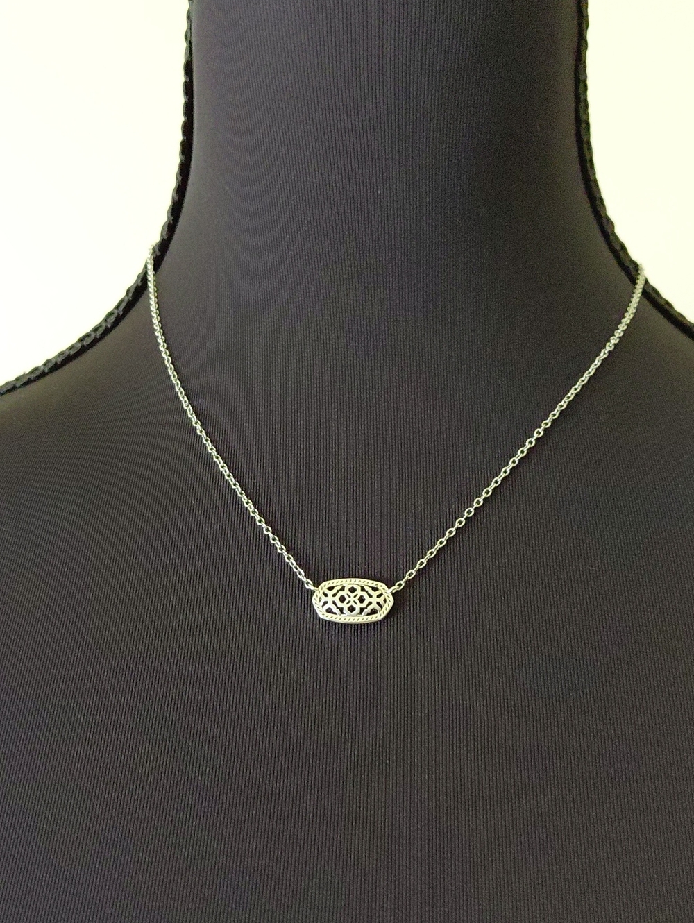 Kendra Scott Delicate Silver Filigree Oval Necklace - Women's Jewelry